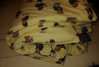 Ralph Lauren Polo Teddy Bear Twin Comforter Vintage Retired