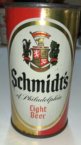 Schmidt’s Light 12 Oz Flat Top Beer Can Philadelphia Schmidt’s Sons Brewing Co