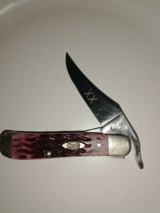 Case Xx Knife Model 61953 L Ss Burgundy Bone