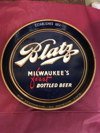 1940s Blatz Beer Tray Milwaukee Wi