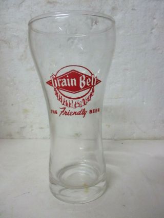 Vintage Grain Belt Beer Bottle Cap Enamel Beer Glass 5 7/8 " Tall