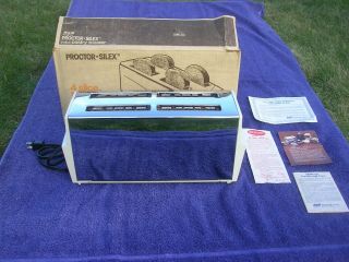 Vintage Retro Chrome Proctor Silex 4 Slice Pastry Toaster Box