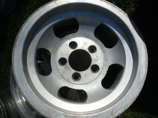 1 14 x 7 Slotted Mag wheel old school Slot Vintage 5 x 4.  75  ET Ansen Chevy 15 2