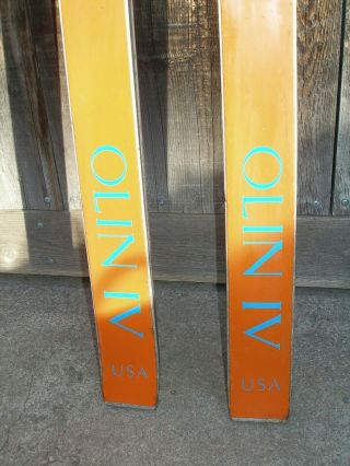 Vintage OLIN MARK IV Snow Skis,  Twin Tip Icon handmade Old School Freestyle USA 3
