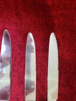 Banana Republic Silver - Plated Set Of 4 Dinner Knives 9 1/2 " Serrated Blade