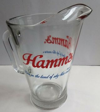 Vintage Hamm ' s Beer Pitcher Bar Decor Born in the Land of Sky Blue Waters 2