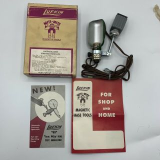 Vintage Lufkin Mini - Mite Magnetic Base Portale Handi - Lite Portable Light