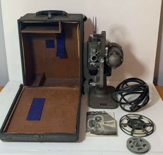 Vtg Revere Eight “85” 8mm Movie Projector & Case Steampunk Tested/working