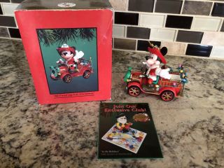 Enesco All Fired Up For Christmas Christmas Ornament Disney Mickey Fire Truck