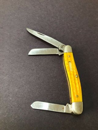 Case Xx John Deere 6318 Ss Yellow Bone Medium Stockman Knife