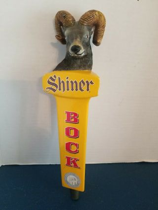 Shiner Bock Beer Ram Head Tap Handle Bar Pub Game Room Texas