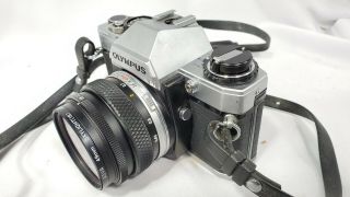 Vintage Olympus OM10 35mm Film SLR Camera Body w/Zuiko 50mm f1.  8 Lens 3