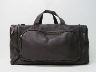 Vintage Petek 1855 Brown Leather Duffle Bag Travel Bag