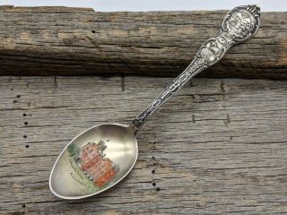 Antique Alliance Ohio High School Shepard Mfg Co Sterling Silver Souvenir Spoon
