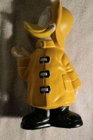 Walt Disney Productions Donald Duck Ceramic Mold Figurine Yellow Rain Suit