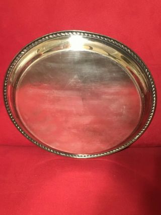 Vintage Wm Rogers Silver Plated 171 - Round Serving Tray Platter - 12 1/4 