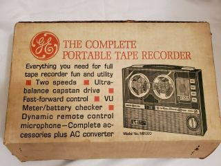 Vintage GE The Complete Portable Tape Recorder Reel to Reel M8080 2