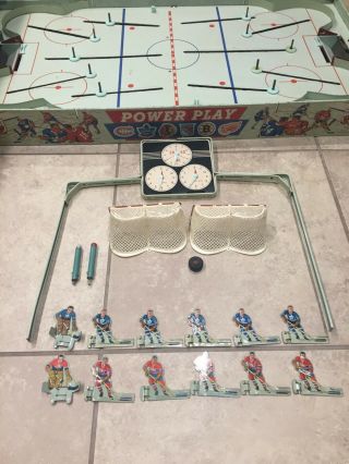 Vintage 1959 Eagle Power Play Table Hockey Game Toy.  Munro Coleco Nhl