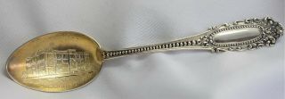 Vintage Antique Hutchinson Kansas High School Sterling Silver Souvenir Spoon