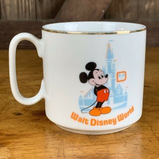 Vtg Walt Disney World Mickey Mouse Coffee Cup Mug Made In Japan