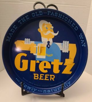 Vintage Gretz Ale Beer Tray Pennsylvania Penn Pa Brewery 12”