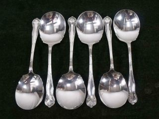 6 Vintage Fruit Spoons Silver Plated Epns St James Pattern