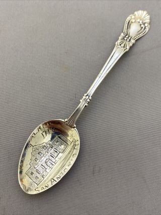 Vintage The Alamo San Antonio Texas Sterling Silver Souvenir Spoon 4g Z100