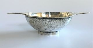 Arts And Crafts Silver Plated Over Copper Quaich Bowl