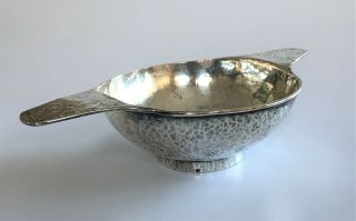 Arts and Crafts Silver Plated over Copper Quaich Bowl 2
