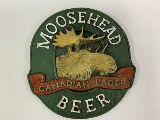 Vintage Moosehead Canadian Lager Beer Bar Sign Pub Tavern Man Cave Decor