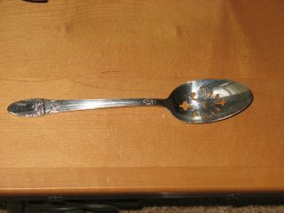 International Silver 1847 Rogers Bros First Love Slotted Pierced Serving Spoon