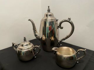 Vintage Wm A Rogers 3 Piece Silver Plated Tea/coffee Set