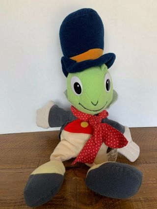 Walt Disney Co Jiminy Cricket Pinocchio Plush 17 " Hand Puppet Complete W/necktie