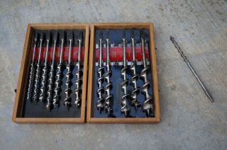 Vintage Irwin Tools Brace Auger Bit Set (c),  Missing One Bit