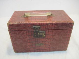 Old Vintage Gadabout Suitcase By Neevel Luggage Cosmetics Train Case