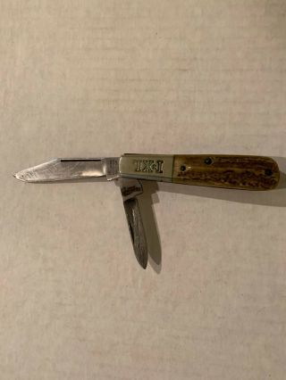 I - Xl George Wostenholm Barlow Knife,  Sheffield,  England.  Stag,  2 Blades