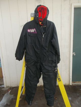 Vintage 1967 Ski - Doo Black Snowmobile Snow Suit With Bombardier Patch By Walker