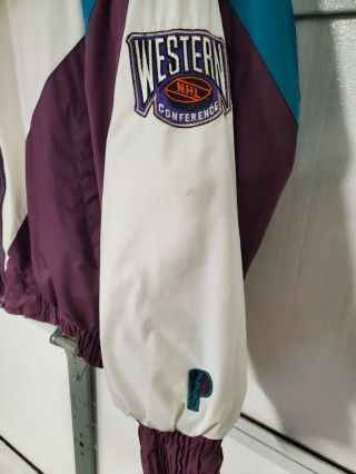 Vintage 1990 ' s Anaheim Mighty Ducks Pro Player Puffer Jacket Size XL Big Logo 3