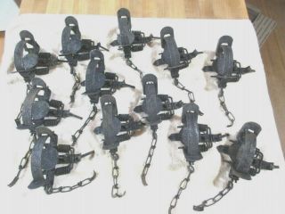 12 No 1 1/2 Victor Double Coil Spring Traps