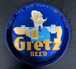 William Gretz Brewing Company Vintage Beer Tray Philadelphia,  Pa 12 Inches