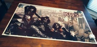 Kiss Empire State Building Poster / Vintage 1977 Boutwell Aucoin