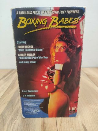 Vintage Boxing Babes Vhs Tape Robin Nichol Ginger Miller Aip Studios Foxy