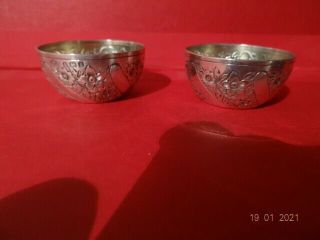 Elkington And Co Sterling Silver Salt Dishes (matching Pair)