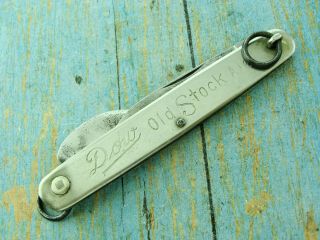 Antique James & Son England Dow Ale Ad Twist Ring Folding Pocket Knife Knives