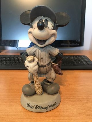 Walt Disney World Mickey Mouse Retro Baseball Player Bobble Head