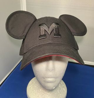 Disney Mickey Mouse M Baseball Cap With Mickey Ears Adult Unisex