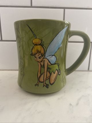 Disney Store Tinkerbell 3d Coffee Mug Disney Fairies Green Dishwasher Safe 16oz