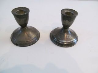 Vintage Sterling Candleholders/candlesticks Weighted Duchin Creations Pair