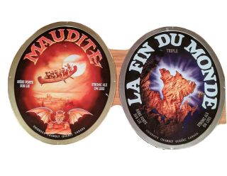 Unibroue Metal Beer Signs La Fin Du Mon Maudite 20x16 Strong Ale On Lees