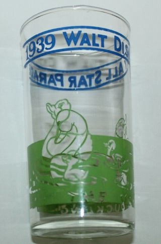 1939 Walt Disney All - Star Parade Ugly Duckling Character Glass